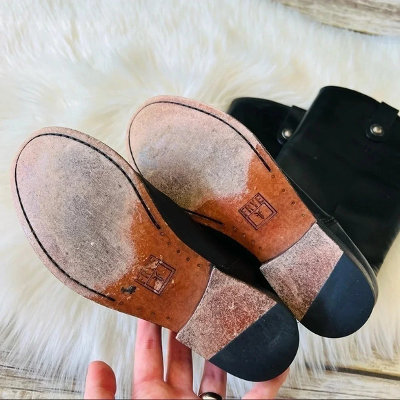 Frye Riding Boots Black Leather Sz 6 - Picture 9 of 12